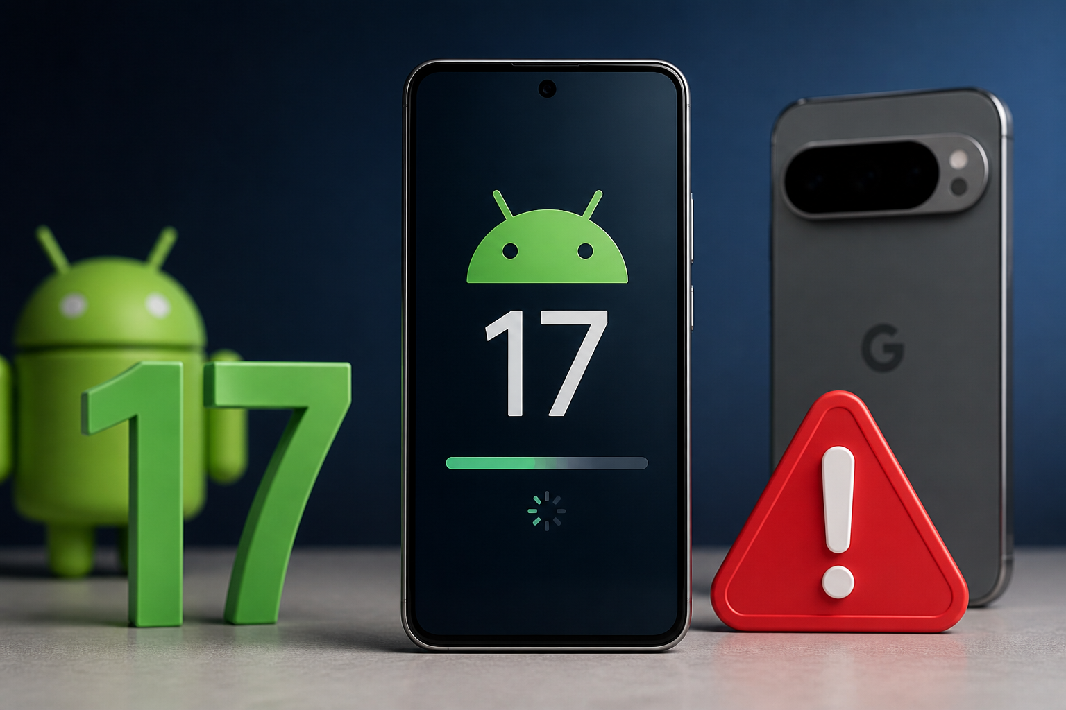 Atualização do Android 17 causa alertas entre usuários de Pixel por problemas técnicos Imagem destacada sobre Android 17