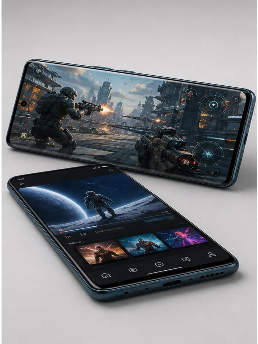 Moto G85 com tela pOLED 120 Hz exibindo jogos e redes sociais em guia de celular ate R$ 1.800