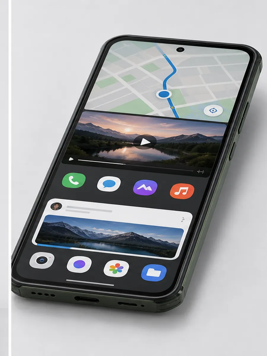 Tela do Realme 14x com apps de uso diario em guia de celular ate R$ 1.500