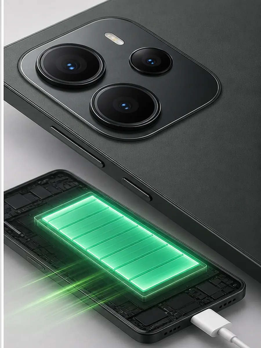 Camera e carregamento USB-C do Redmi Note 14 em artigo de melhor celular ate R$ 1.500