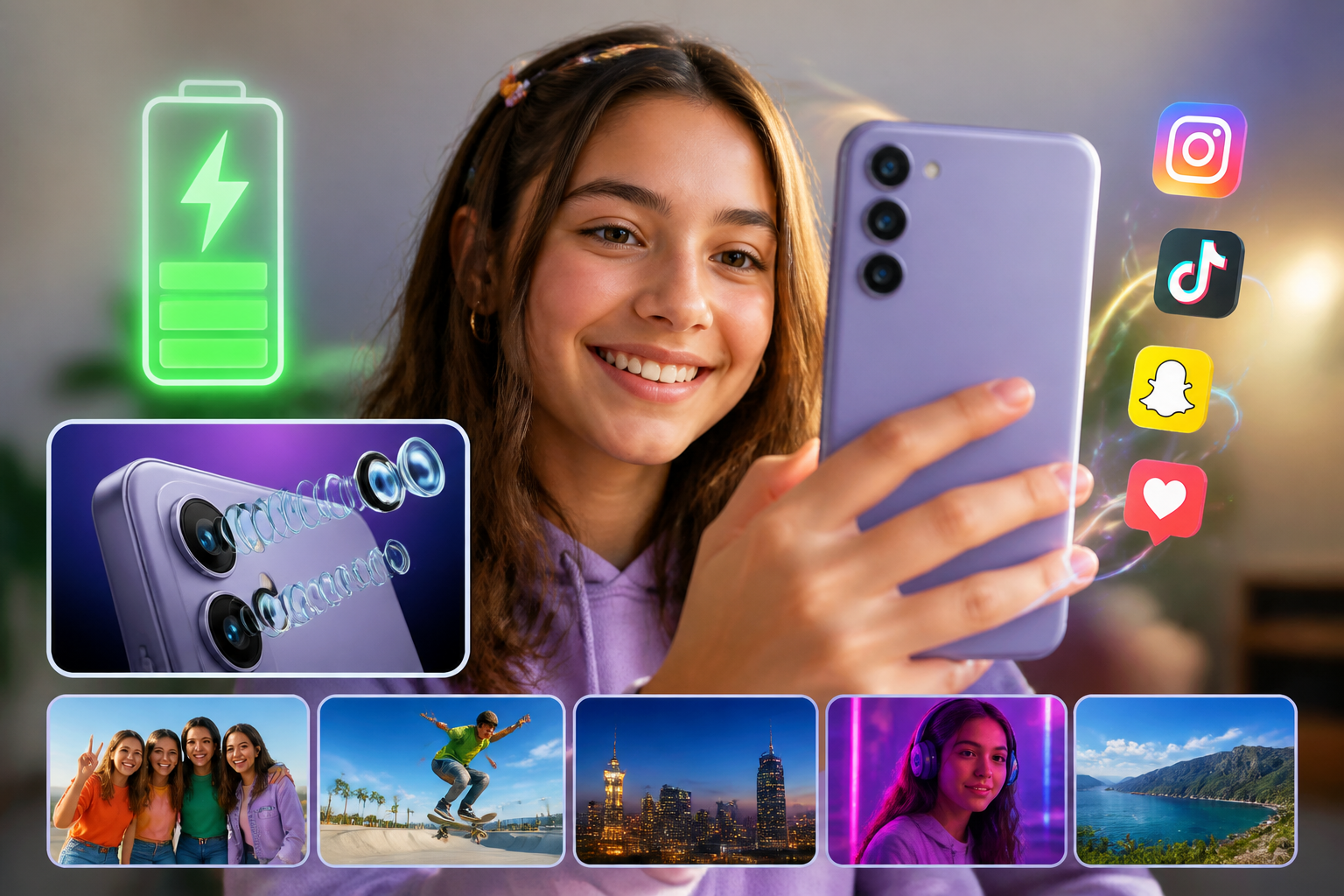 Os melhores celulares adolescentes em 2026: bateria durÃ¡vel, cÃ¢meras redes aplicado a smartphones