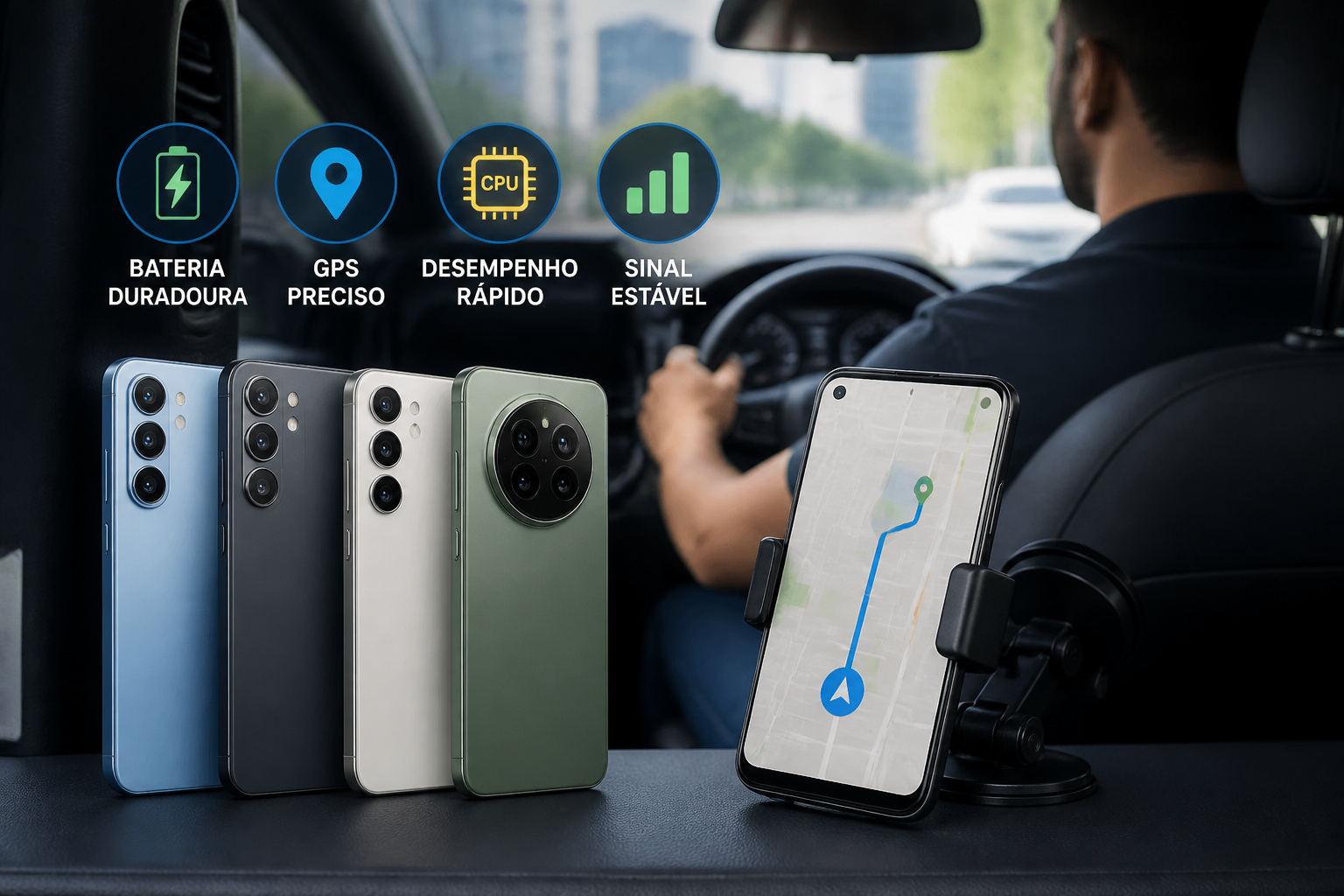 Melhores Celulares para Motoristas de Aplicativo em 2026: Guia Completo e Atualizado Imagem destacada sobre Melhores Celulares Motoristas de Aplicativo em 2026: Completo e Atualizado