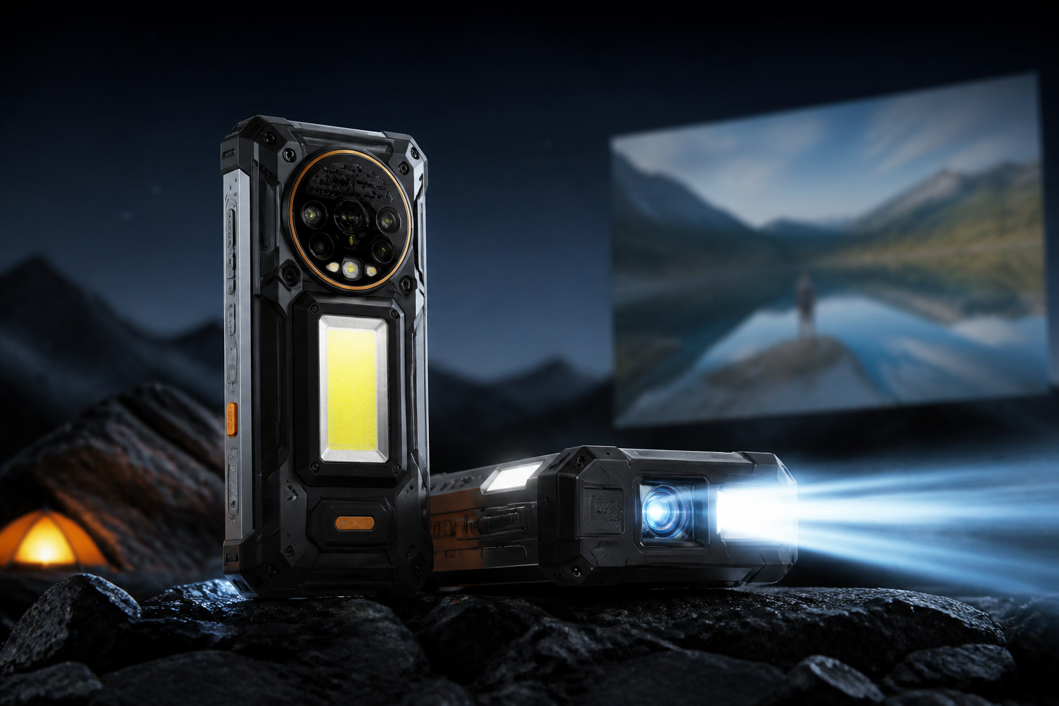 Ulefone Armor 34 Pro: celular rugged com projetor embutido, lanterna potente e bateria gigante de 25.500 mAh Imagem destacada sobre Ulefone Armor 34 Pro: celular rugged com projetor embutido, lanterna potente e
