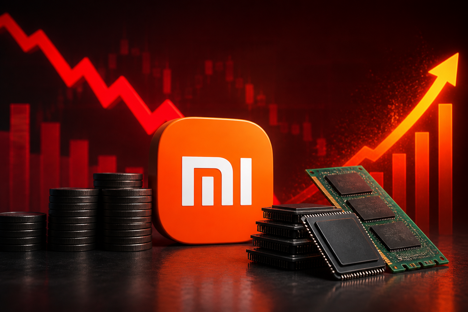 Imagem destacada sobre Xiaomi sofre queda de 57% no lucro enquanto custos de chips de memória disparam